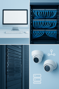 Servicios tecnológicos integrales: redes, servidores, videovigilancia y soporte técnico.